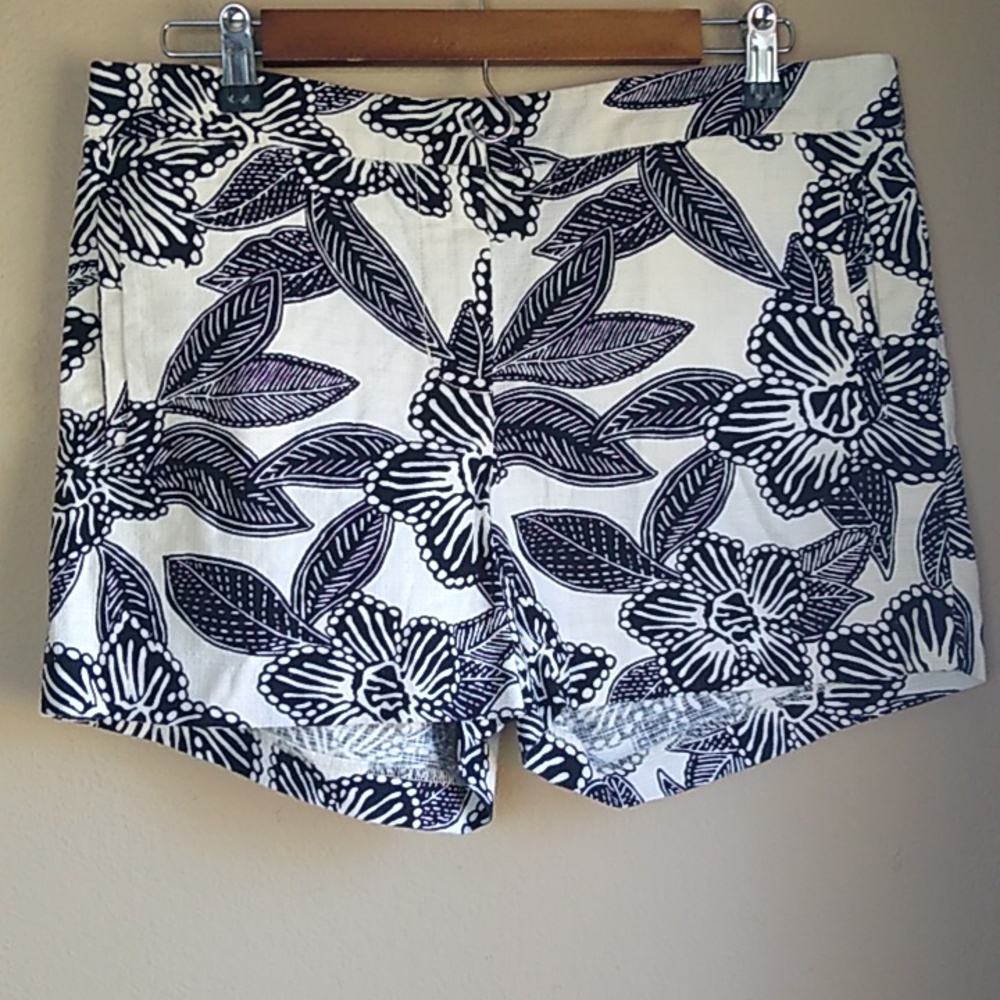 J.Crew Floral Cotton Minimalist ,Tropical Beachy Chino Shorts Size 8